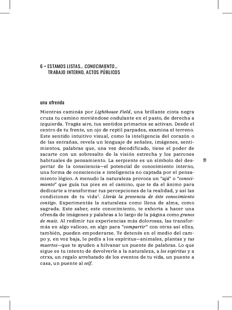 Anzaldua Luz en Lo Oscuro PDF Conocimiento Percepción