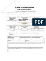 Escribe Un Texto Descriptivo Actividad 05 Primero