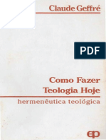 (Teologia Hoje) Claude Geffré - Como Fazer Teologia _ Hermenêutica Teológica-Paulinas (1989)