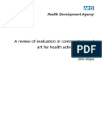 A Review of Evaluation in Community-Based Art For Health Activity in The UK