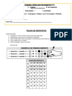 Simulado Redação 3º Ano Vespertino