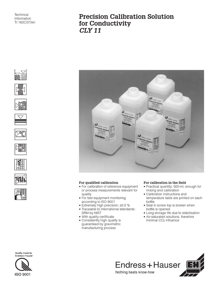 Conductivity Calibration Solutions Guide | PDF | Calibration | Temperature
