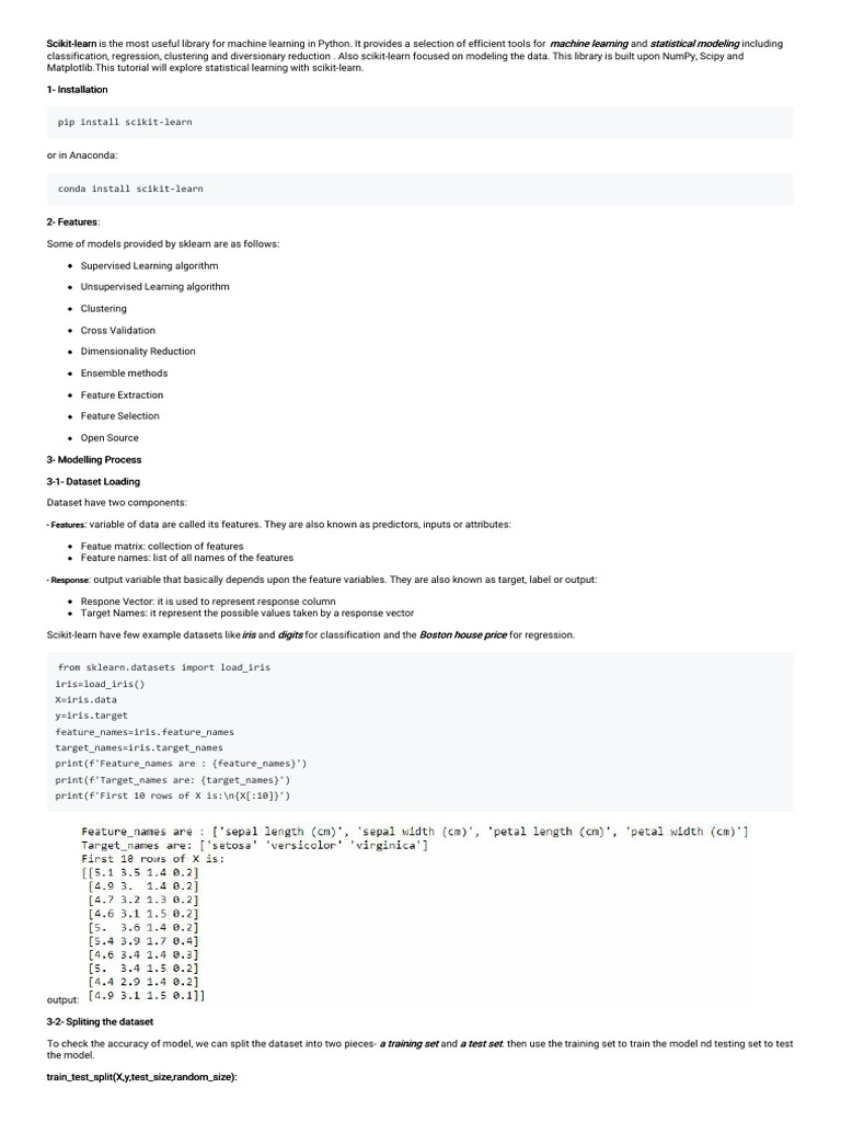 Scikit Learn | Download Free PDF | Principal Component Analysis ...