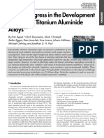 Recent Progress in The Development of Gamma Titanium Aluminide Alloys