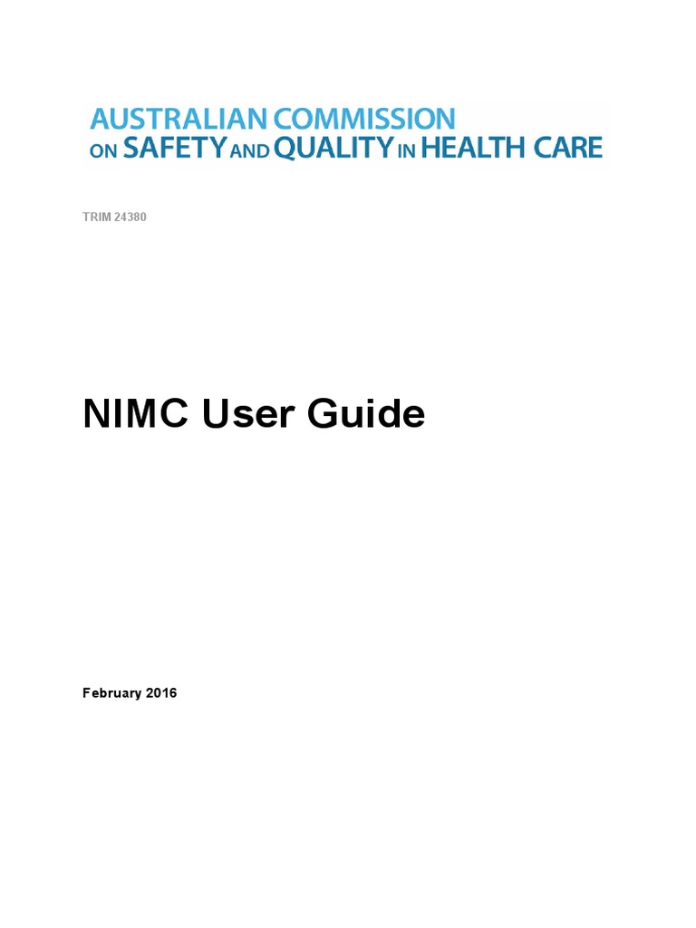 NIMC User Guide | PDF | Medical Prescription | Pharmacy