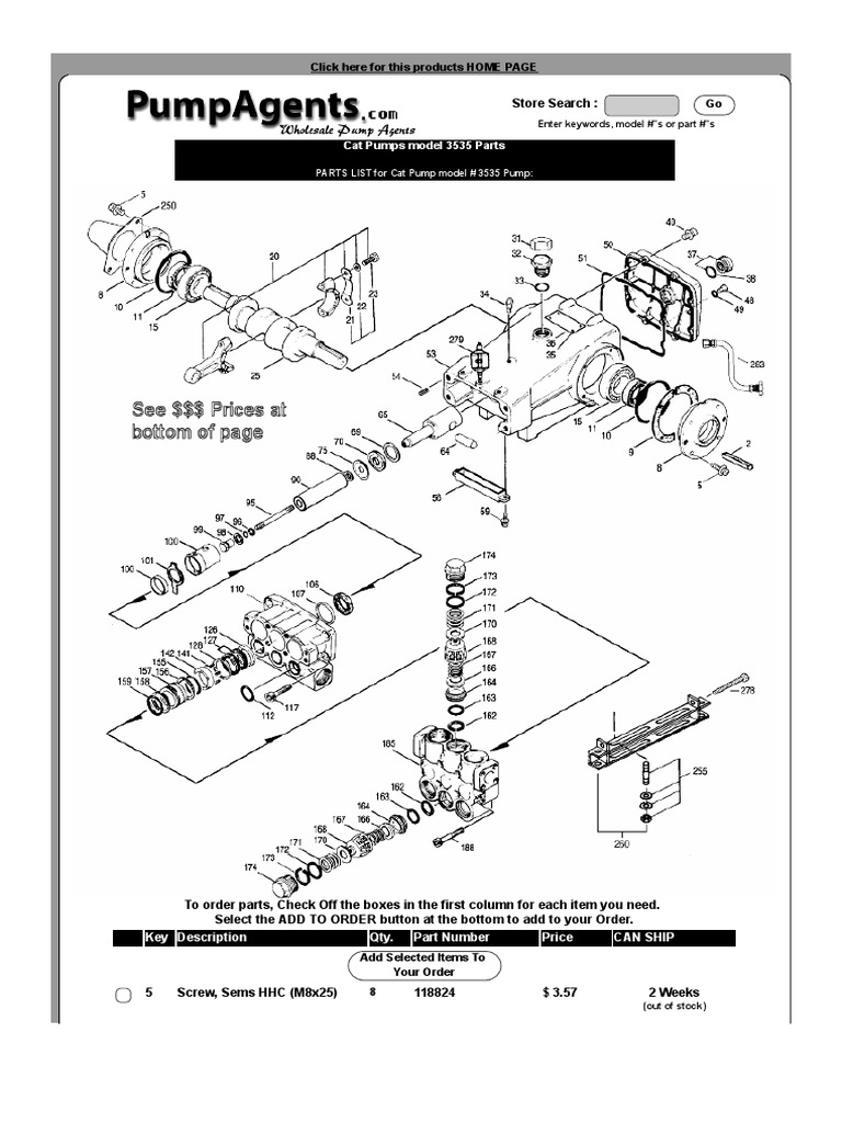 Parts For Cat Pump Model 3535 PDF Vehicle Technology Rotating