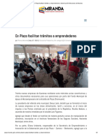 En Plaza Facilitan Trámites A Emprendedores - Gobernación Bolivariana de Miranda
