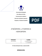 Atmosfera, Litosfera e Hidrosfera