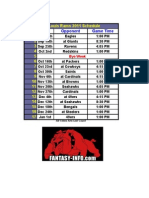 Rams Schedule