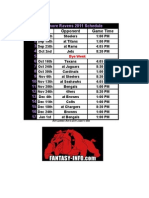 Ravens Schedule