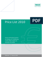 WILO Price List 2010 INT Eng