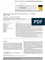 Mammographic Image Reject Rate Analysis and Cause e A National Maltese Study