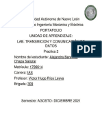 UANL FIME Portafolio Practica 2 Transmisión Datos