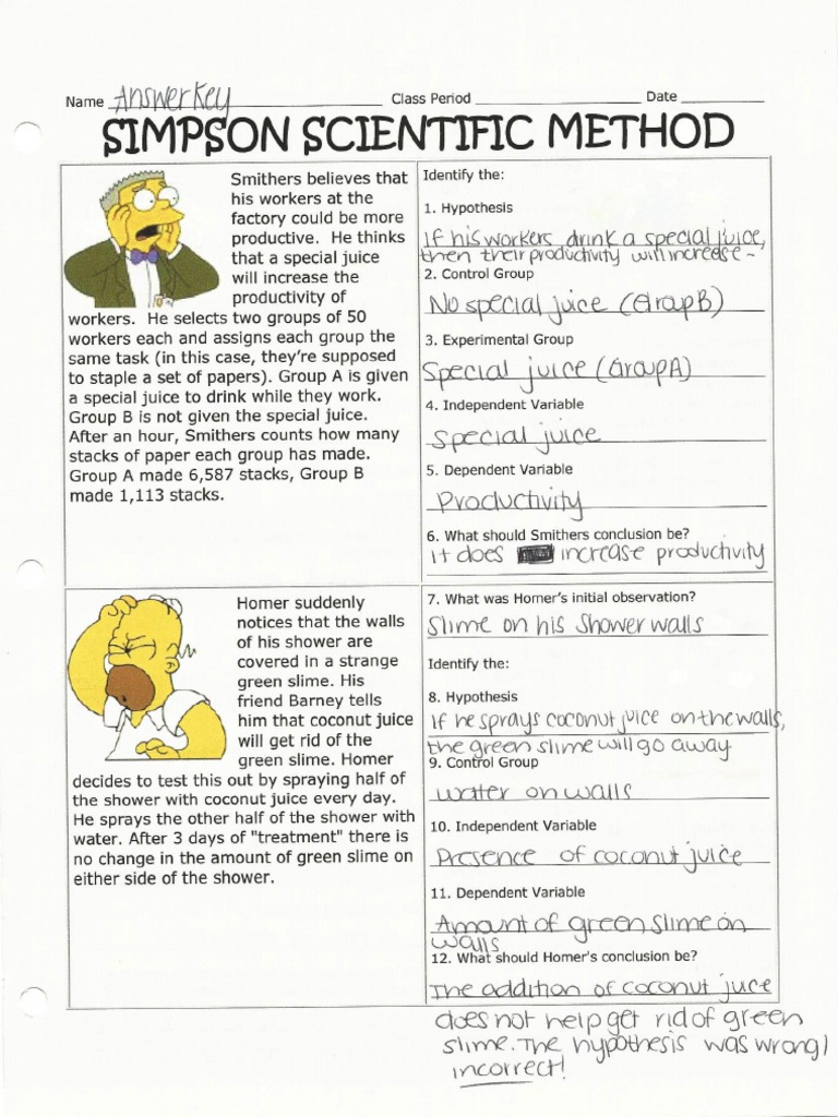 Simpson Scientific Method Answers PDF