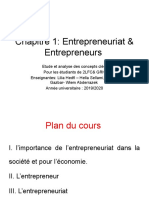 Chapitre 1 Entrepreneuriat & Entrepreneur Etude Et Analyses Des Concepts Clès