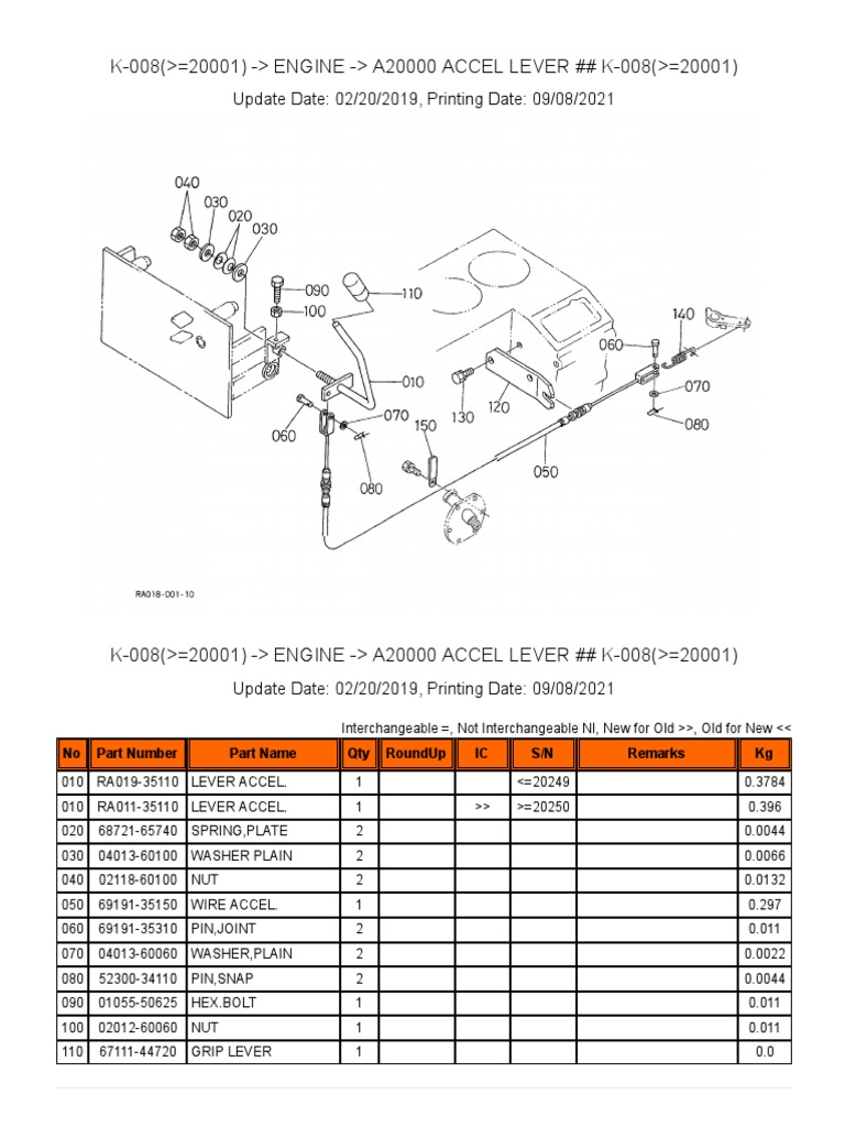 K-008 ( 20001) - Engine - A20000 Accel Lever ## K-008 ( 20001) | PDF ...