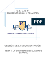 GDJE - TEMA 1 - La organización del Estado Español