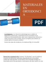 Materiales en Ortodoncia