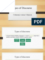 Types of Discourse: Coherence Versus Cohesion