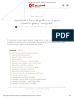 Aprender A Tocar La Guitarra - La Guía Esencial para Conseguirlo