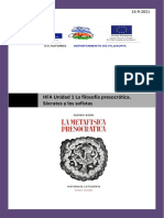 HFA Unidad 1 Filosofia Presocrática. Sócrates y Los Sofistas