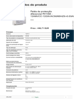 Residual current protection relay specs