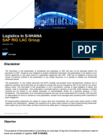 Logistics in S4Hana 1610 + 1709 P2P+IM