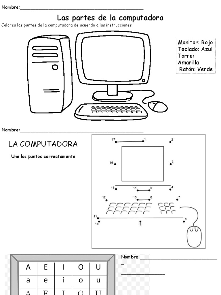 Actividades Preescolar | PDF | Memoria USB | Hardware de la computadora