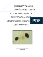 Interacción Planta-Planta Parásita: Estudios Citoquímicos de La Resistencia A Jopo (Orobanche Crenata) Es Leguminosas