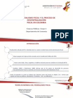 El Federalismo Fiscal y El Proceso de Descentralización