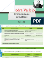 Cronograma de Actividades Cátedra Vallejo - 2021 - II