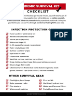 Pandemic Survival Kit: Checklist