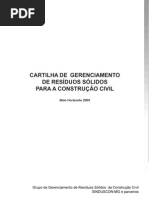 Cartilha de gerenciamento de resíduos sólidos para construção civil
