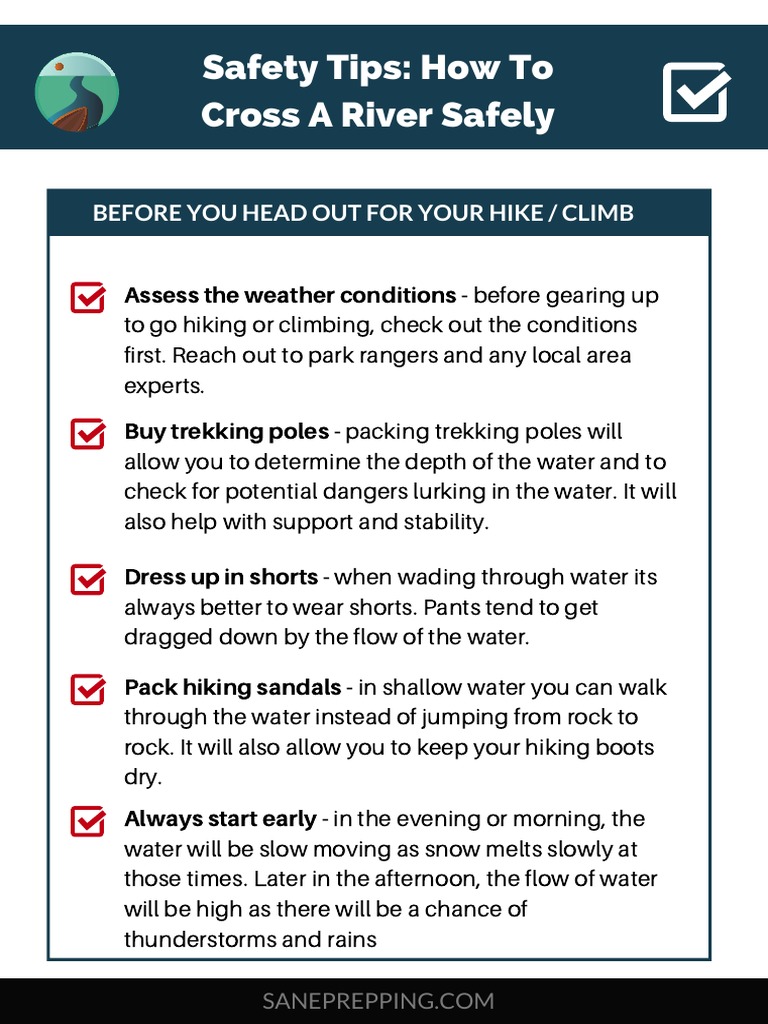 Safety Tips How To Cross A River Safely Before You Head Out For Your Hike / Climb PDF