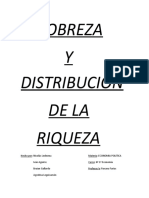 Pobreza y Distribucion de Riqueza