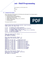 Assignment - Shell Programming: Learning Outcome A