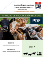 Producción lechera: Manual sobre crianza de terneros, prácticas reproductivas, instalaciones y ordeño