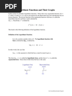 Math1314 Logarithmic Functions