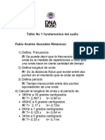 Taller No 1 Fundamentos Del Audio Fabio González