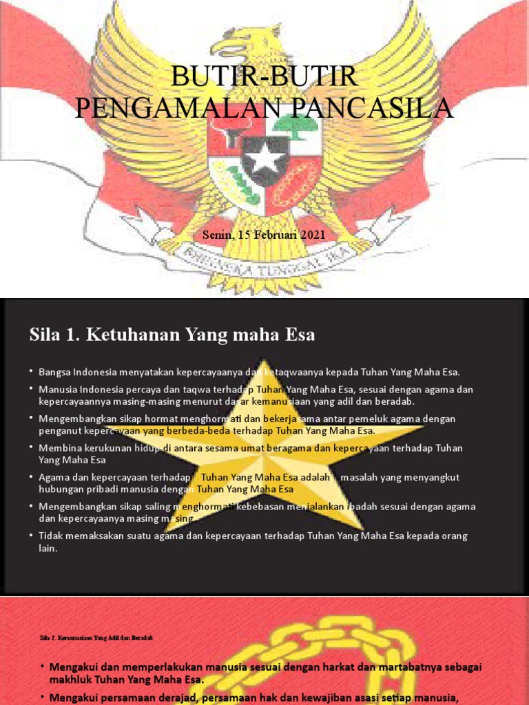 Butir-Butir Pengamalan Pancasila | PDF