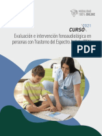 Curso Evaluacion e Intervencion Fonoaudiologica en Personas Con Trastorno Del Espectro Autista (Tea)
