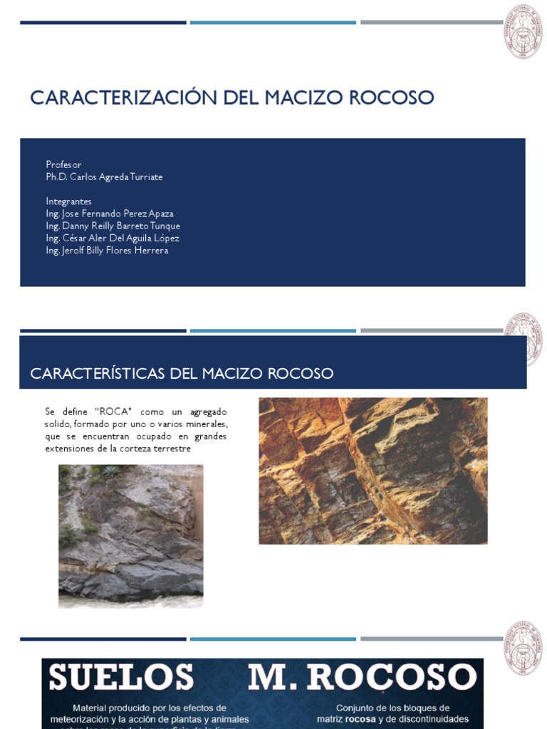 Caracterización del Macizo Rocoso | PDF | Geología | Materiales