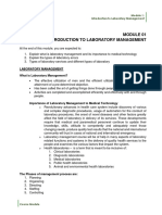 Module 01 - Introduction To Laboratory Management