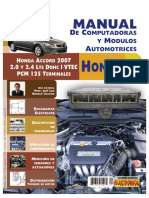 12 Honda Accord 2007 2.0 y 2.4 Lts Dohc Itec Pcm 125 Terminales