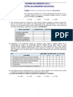 Examen de Admisión Upg-Fiis I1 Maestría en Ingeniería Industrial