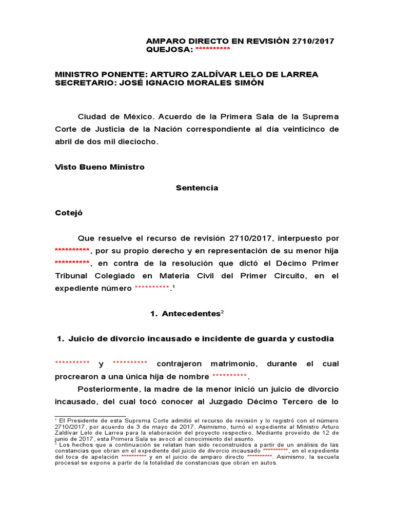 Guarda y Custodia SCJN | PDF | Sentencia (ley) | Judicaturas