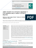 Airflow Dynamics in An Emergency Department: A CFD Simulation Study To Analyse COVID-19 Dispersion