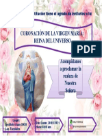 Flyer Coronacion de La Virgen Maria