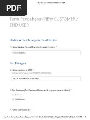 Form Pendaftaran New Customer _ End User
