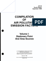 Compilation of Air Pollutant Emission Factors Fourth Edition Volume I Stationary Point and Area Sources